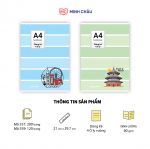 Notebook A4 dòng kẻ 4 Ô ly (Mã 557 - 559)