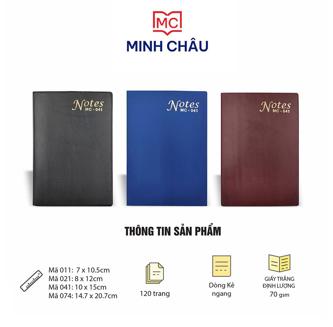 Sổ da bìa mềm CK1-CK2-CK4-CK7 (Mã số: 011-021-041-074)