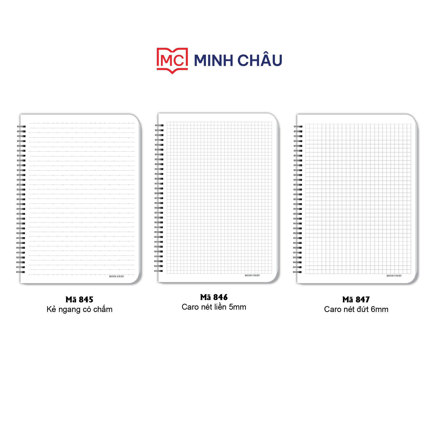 Sổ Lò xo bìa nhựa A5 (Mã 845-846-847)