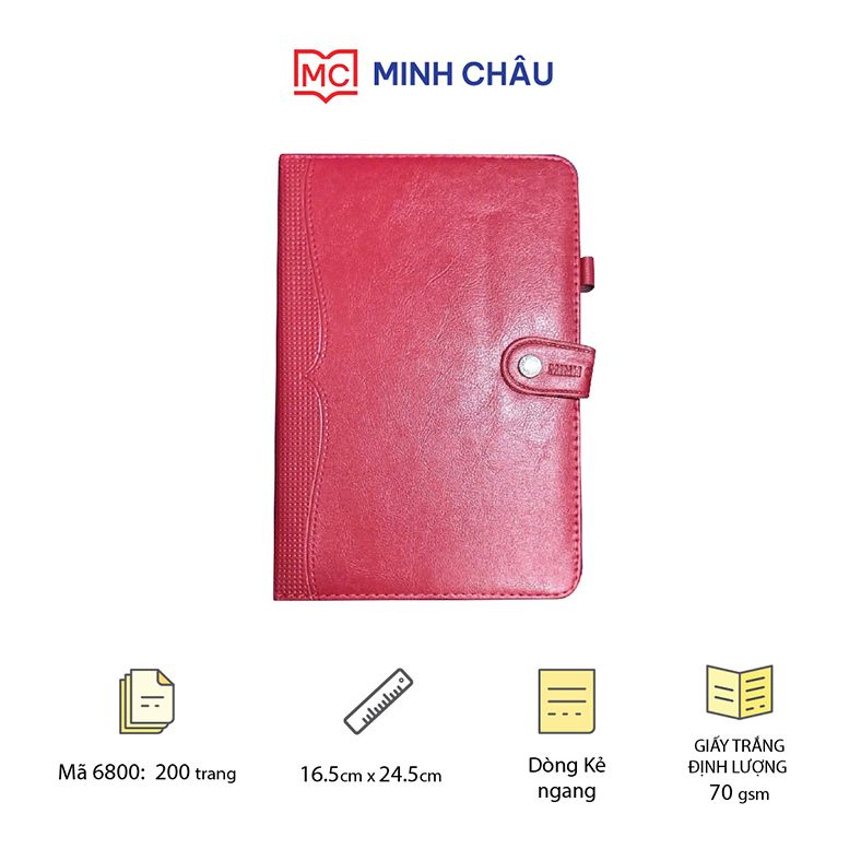 Sổ Classic K8 khuy bấm (Mã số: 6800)