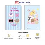 Sổ bìa bồi cao cấp may dán gáy A4 dòng kẻ 4 Ô ly (Mã số: 5059)