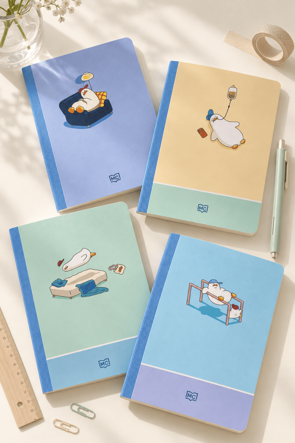 Vở kẻ ngang may dán gáy, 17.5 x 25cm, giấy vàng, ĐL 70gsm (Mã số: 271)