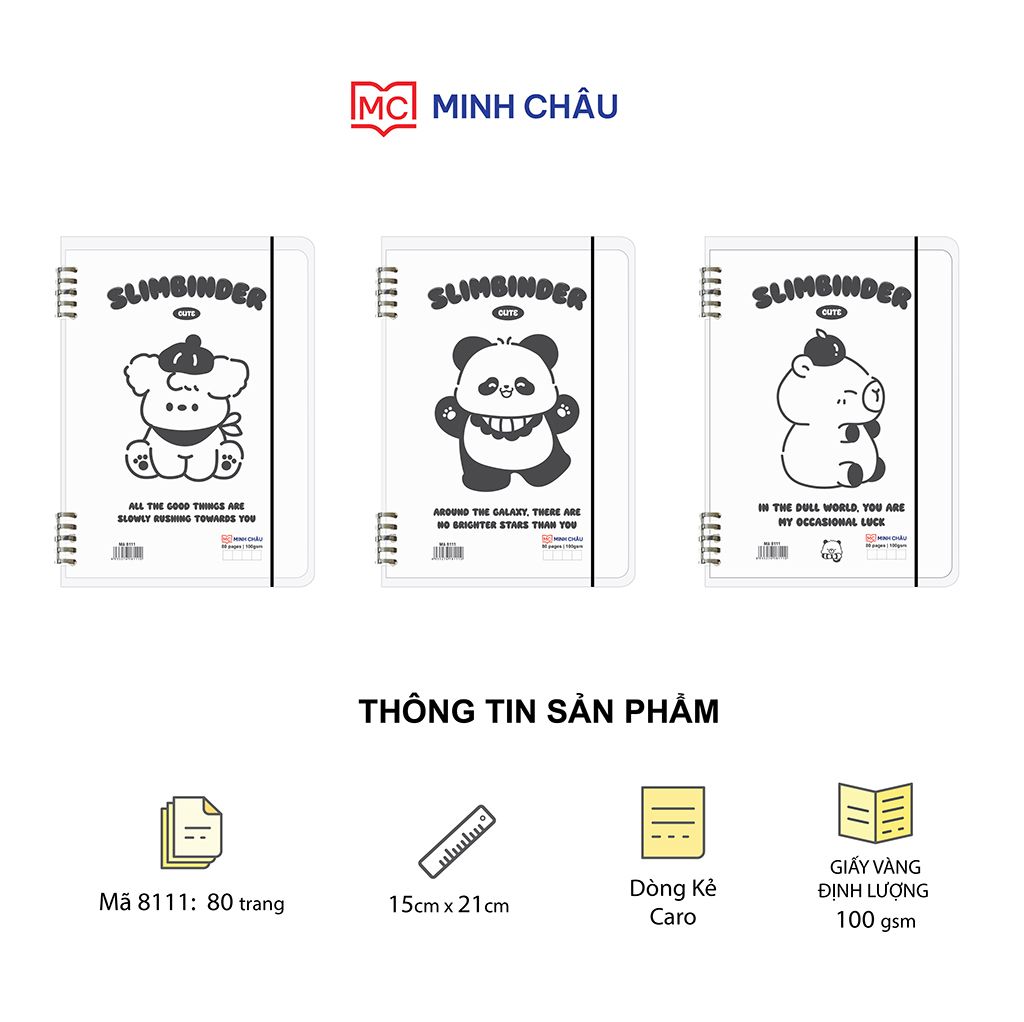  SỔ CÒNG 2 ĐẦU BÌA NHỰA A5 - DÒNG KẺ CARO (Mã số: 8111)